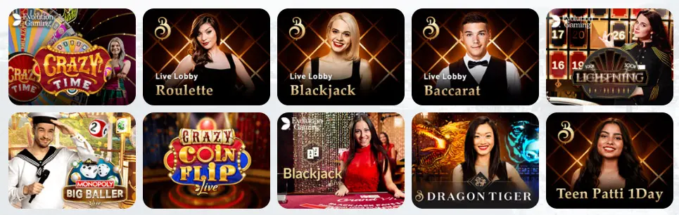 22bet Casino live casino games